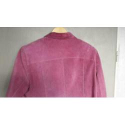 2 echte suede lederen GERRY WEBER jasjes XL zalm en oudroze