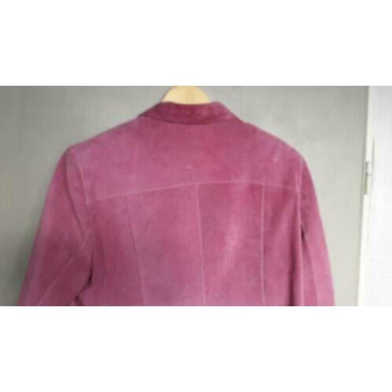2 echte suede lederen GERRY WEBER jasjes XL zalm en oudroze