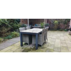 Tuinset polywood/wicker