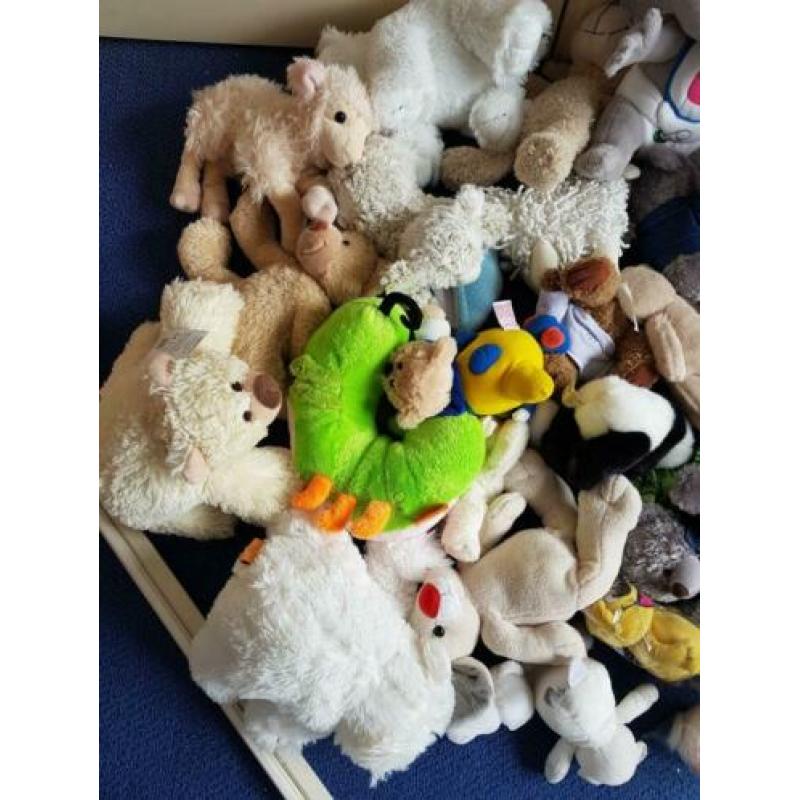 Te koop! Vuilniszak vol met knuffels waarvan veel nieuwe.
