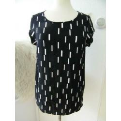 VERO MODA Dames Tuniek Maat M Zwart / Wit