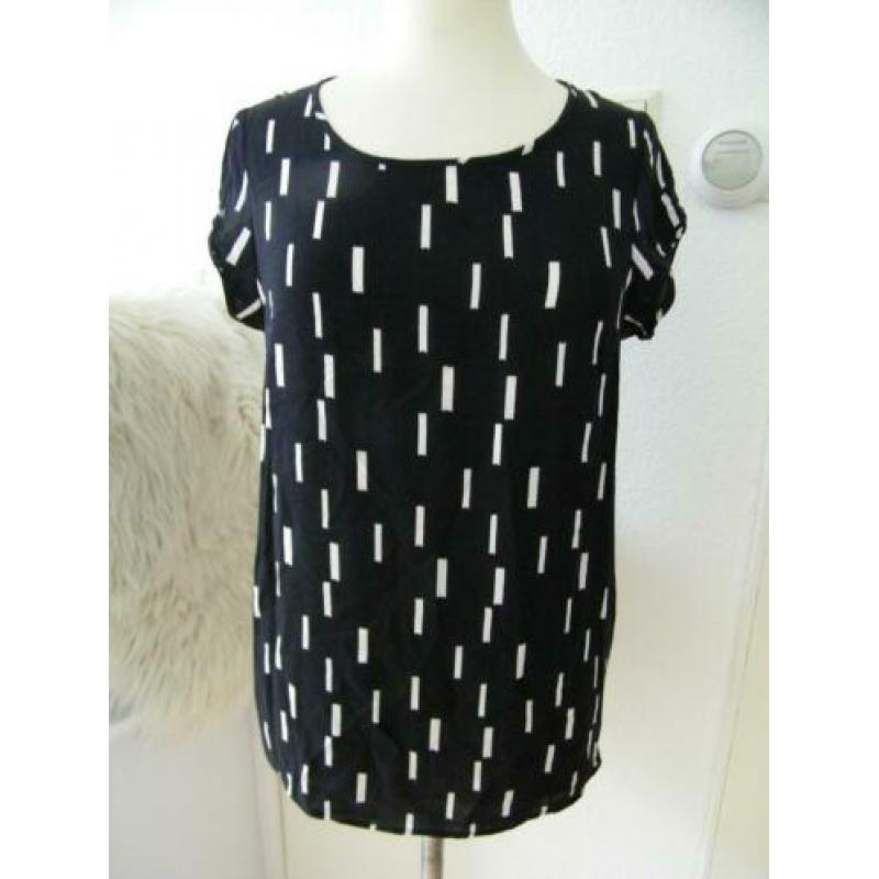 VERO MODA Dames Tuniek Maat M Zwart / Wit