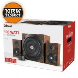 Trust Vigor 2.1 Speakerset bruin met volumeregeling | NIEUW!