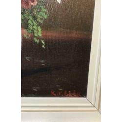 K.V.Beek Schilderij olieverf 30x24cm