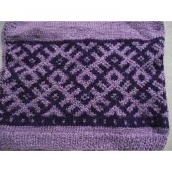 Te koop lila / paars lang trui / jurkje, handmade: maat 104