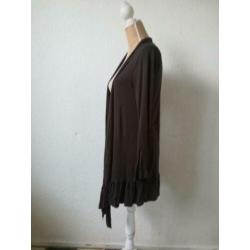 Lola & Liza donkerbruine cardigan, maat M/38/40