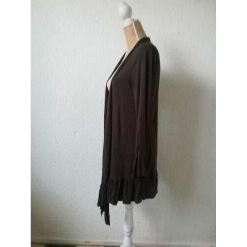 Lola & Liza donkerbruine cardigan, maat M/38/40
