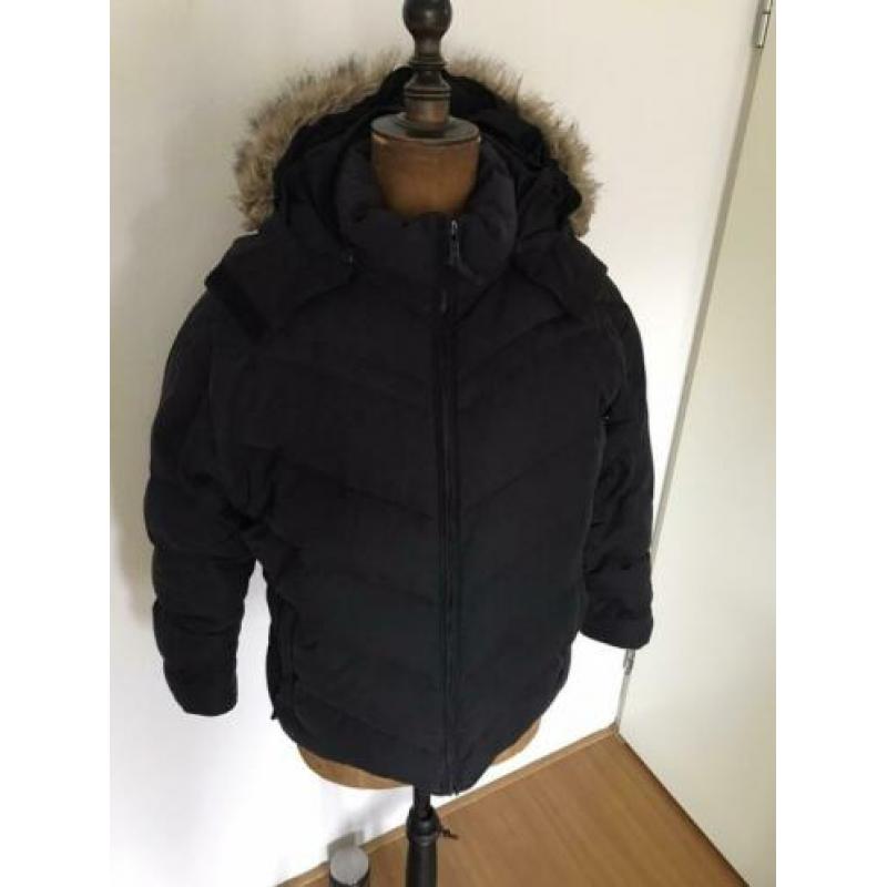 Zwarte donsjas (kort model) maat XL