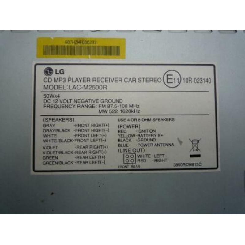 Autoradio LG LAC-M2500R