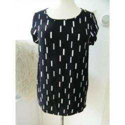 VERO MODA Dames Tuniek Maat M Zwart / Wit