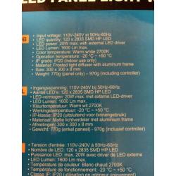 Led Panel 30x30 cm dimbaar met afstandsbedieing