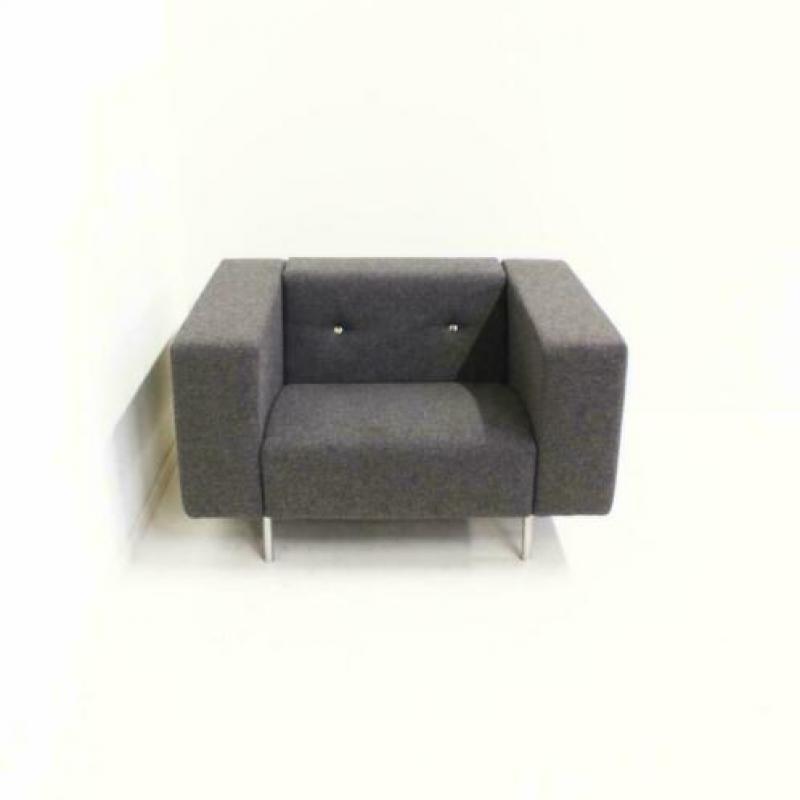 Moooi Bottoni Design Fauteuils, Marcel Wanders, Grijze Stof