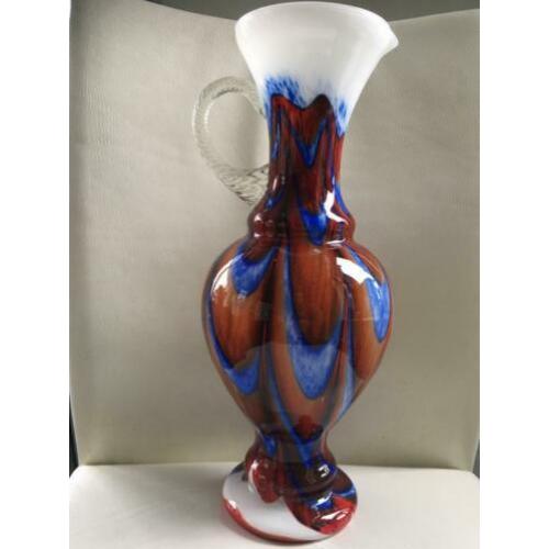 Oranje blauw wit vaas