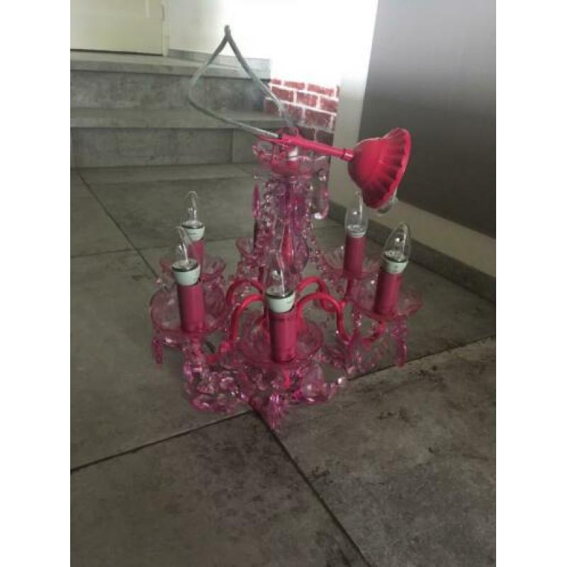 Kroonluchters, roze, hanglamp, meisjeskamer