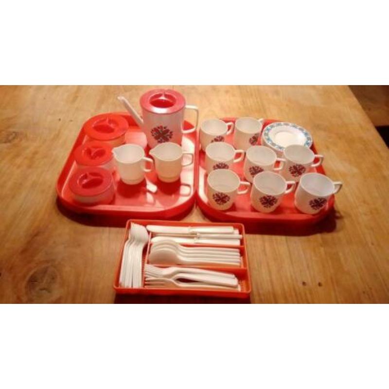 Vintage speelgoed theeservies melamine