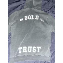 In gold we trust trui grijs maat L