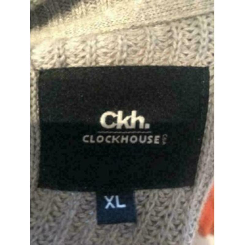 Ckh mooi heren vest trui grijs met knopen maat xl leuk vest