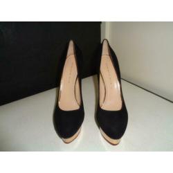 CHARLOTTE OLYMPIA zwarte suede pumps