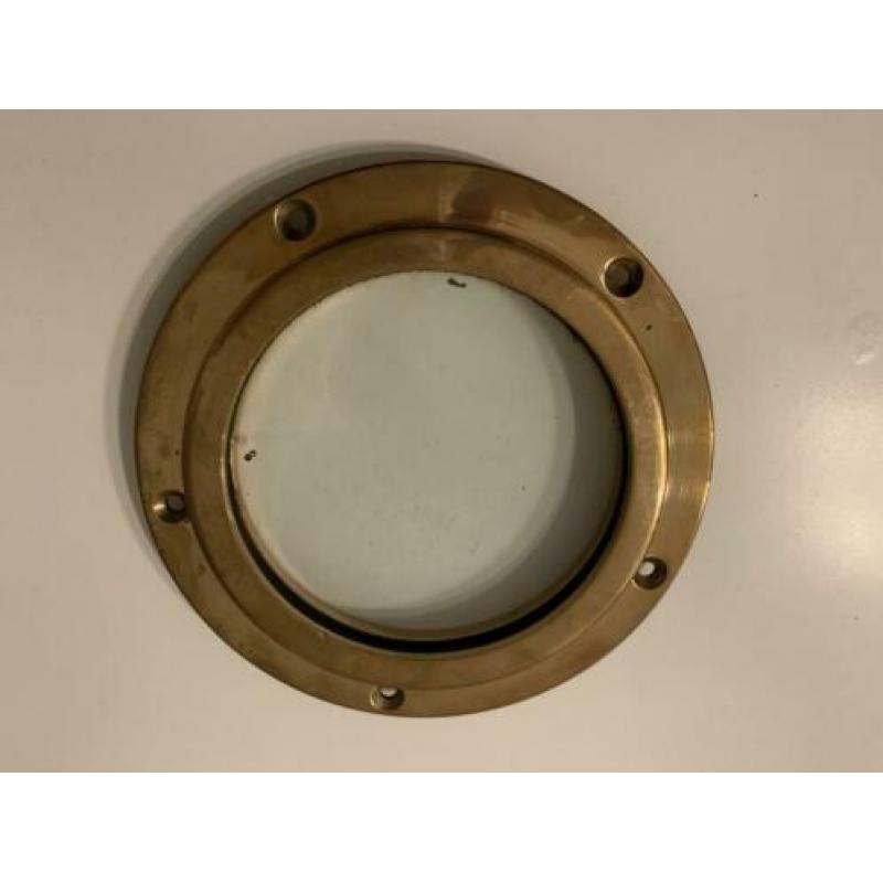 Massief koper patrijs raampje 15 cm doorsnee
