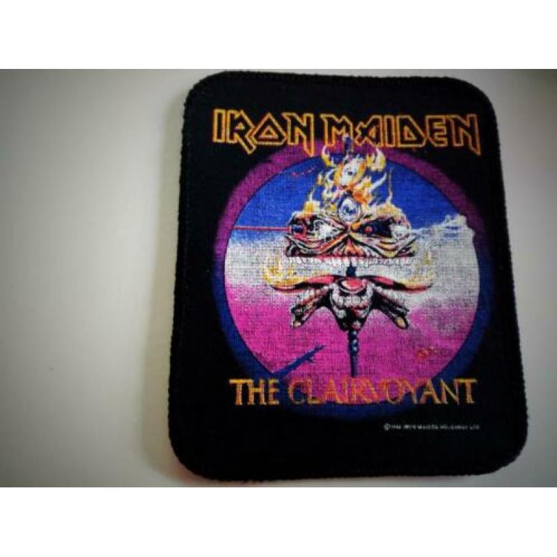 IRON MAIDEN zeldzame + nieuwe1988 patch 9 clairvoyant 8.5x10