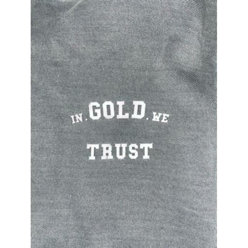 In gold we trust trui grijs maat L