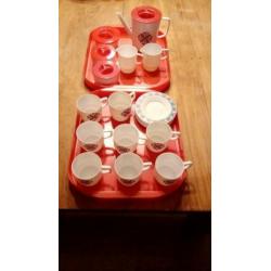 Vintage speelgoed theeservies melamine