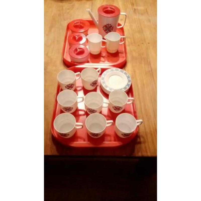 Vintage speelgoed theeservies melamine