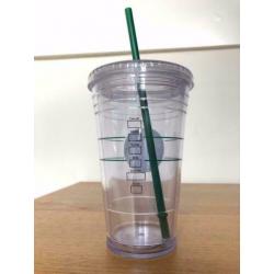 Starbucks Cold Cup tumbler herbruikbare transparante beker