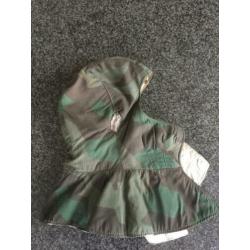 Originele Duitse splittertarn winter kopfhaube WO2