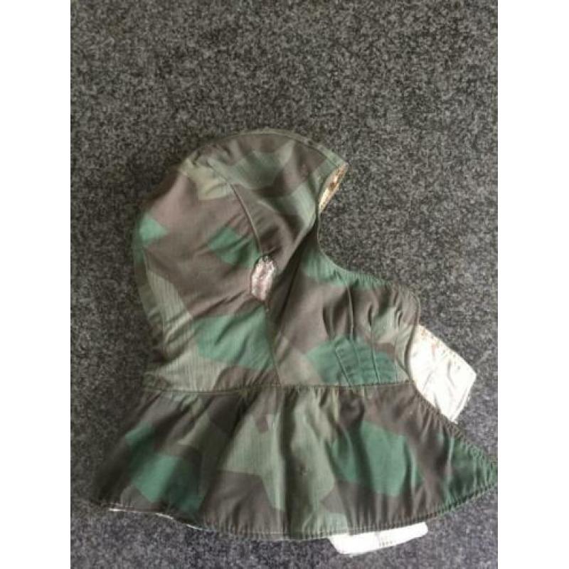Originele Duitse splittertarn winter kopfhaube WO2