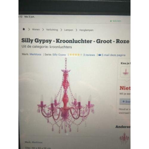 Kroonluchters, roze, hanglamp, meisjeskamer