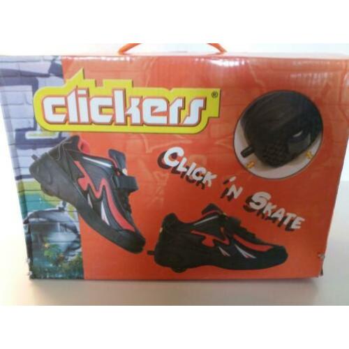 Clickerschoenen met wieltjes, mt 34/35 en mt 36/37.