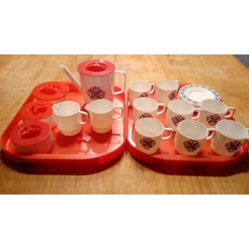 Vintage speelgoed theeservies melamine