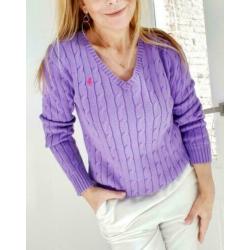 ? POLO - RALPH LAUREN? | Mooie diep paarse trui - S/M