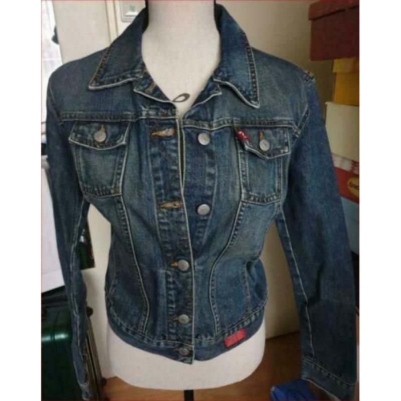 Z.G.A.N. donkerblauwe jeans jas van GUESS maat M(40/42)