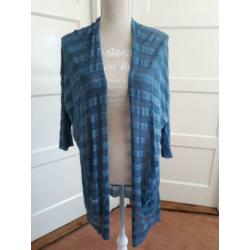 Mooi blauw streepjes vest van SUMMUM maat L