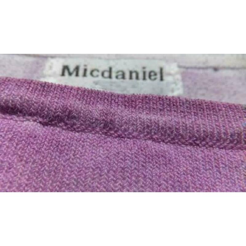 MICDANIEL prachtig stretch shirt pailletten/kralen mt S
