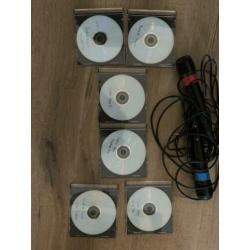 Gitar Hero Wii met 6 spellen en 2 gitaren en 2 microfoons