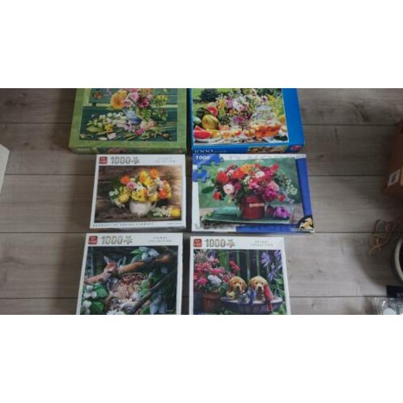 puzzels diverse bloemen en dieren 1000 stukjes