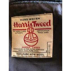 Harris Tweed colbert maat 56. Blauwgrijze tweed met een ruit