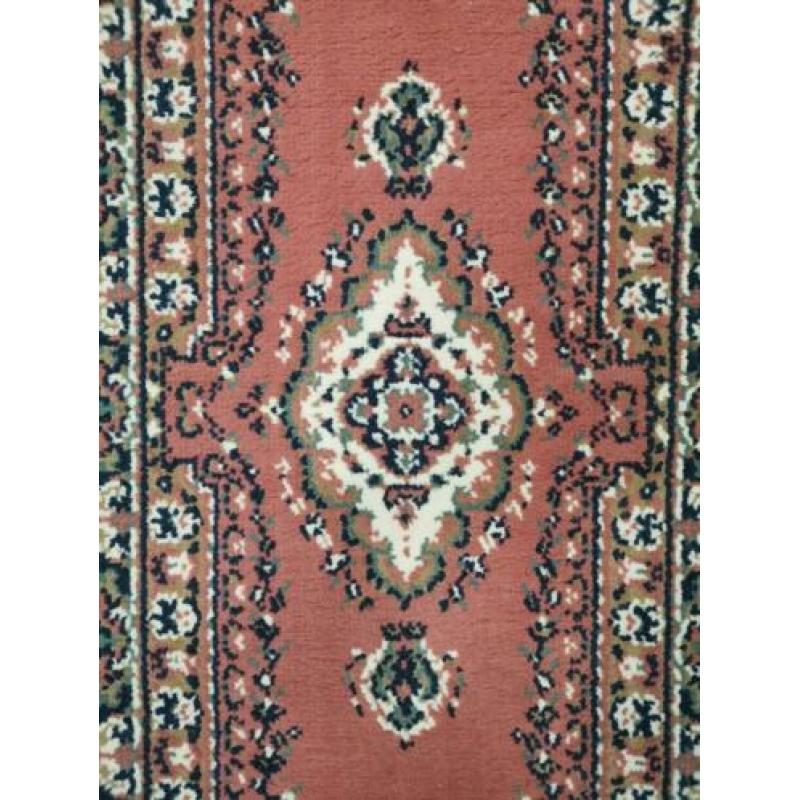 Vintage Perzische style vloerkleed Kirman pink 60x110cm