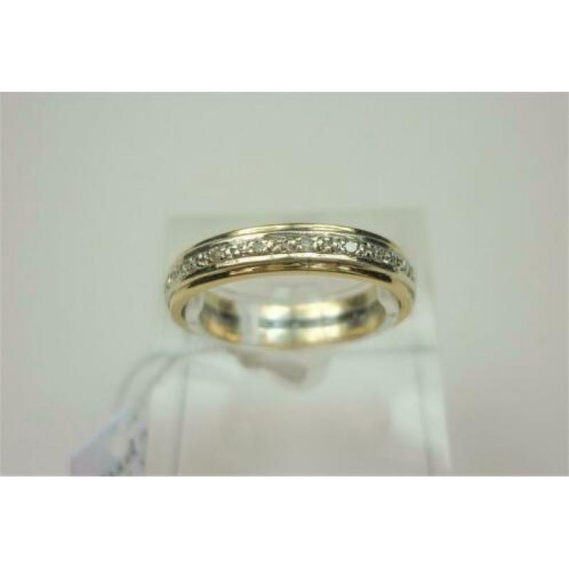 Ring goud met ca 0.15K diamanten / Z6245