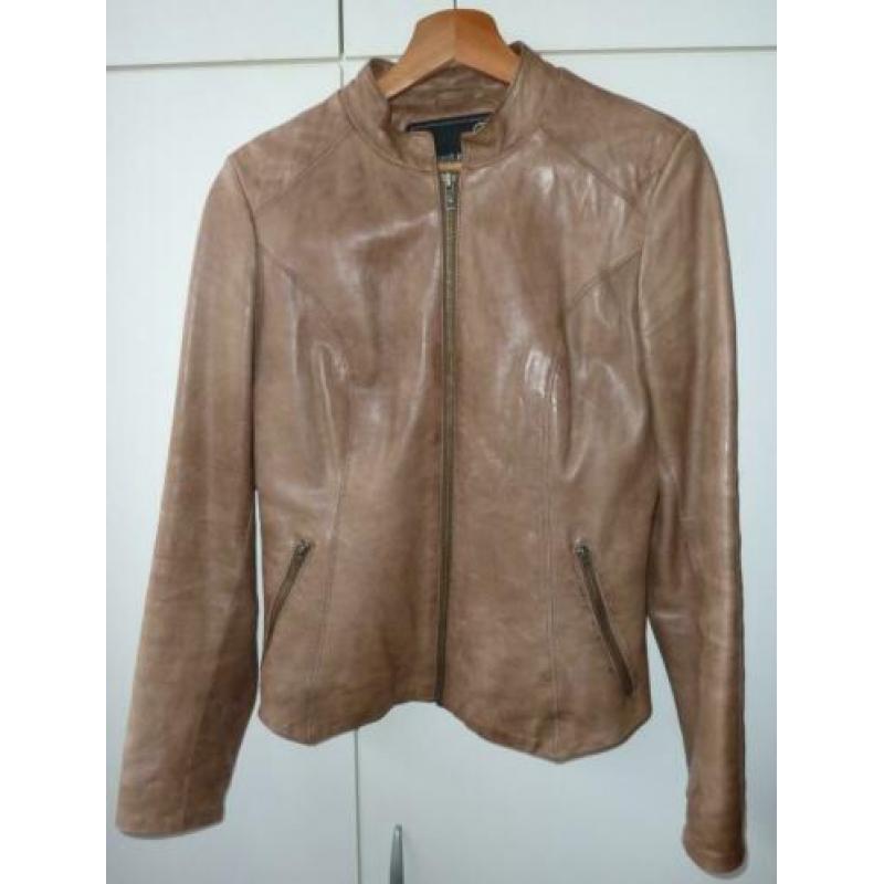 Goosecraft Real Leather Jacket 004, beige/taupe, M/L- 38/40