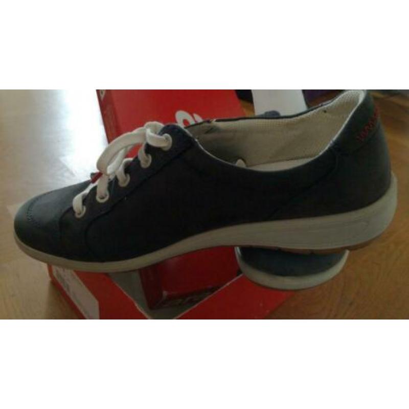 Veterschoen, merk ara, blauw, maat 42
