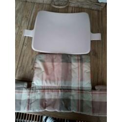 Stokke tripp trapp zachtroze rugleuning babyset met kussen