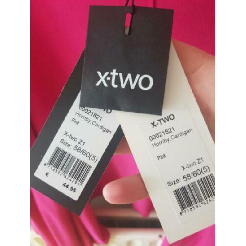 XTWO knalroze NIEUW vest maat 56/58 valt kleiner!