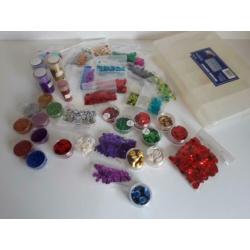 Pailletten,glitters&verdeeldoos