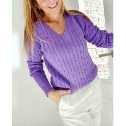 ? POLO - RALPH LAUREN? | Mooie diep paarse trui - S/M
