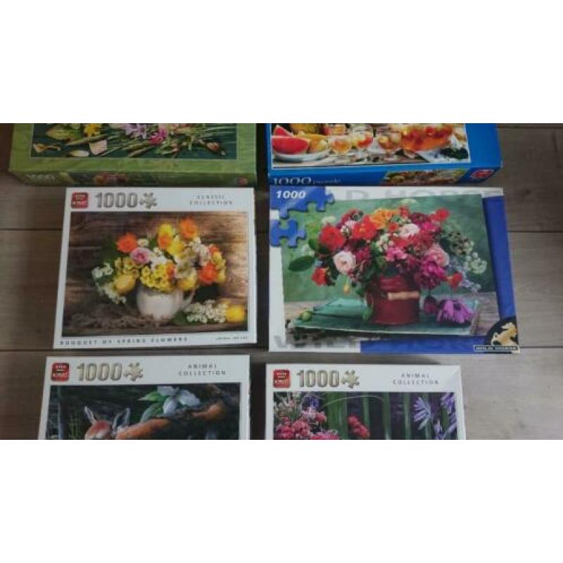 puzzels diverse bloemen en dieren 1000 stukjes