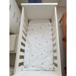 Ledikant met matras, dekbed, dekbedhoes, matrashoes